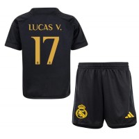Maglie da calcio Real Madrid Lucas Vazquez #17 Terza Maglia Bambino 2023-24 Manica Corta (+ Pantaloni corti)